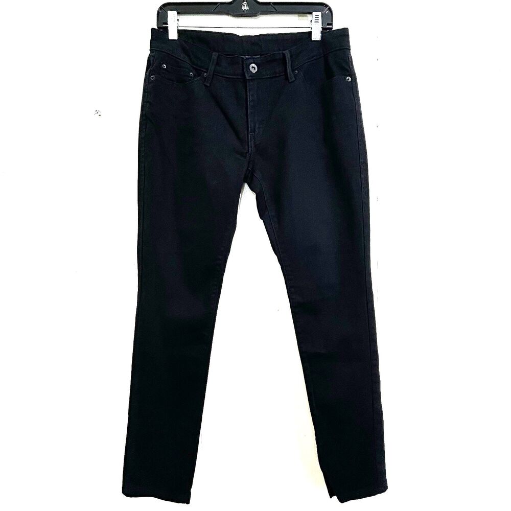 Levi's 531 Jeans Low Rise Skinny Jeans Women's Size 6 M Denim Dark Black Jeans